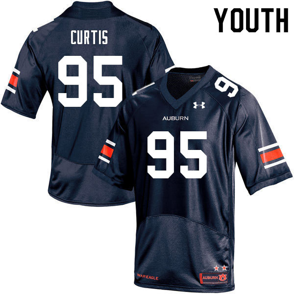 Youth #95 Nick Curtis Auburn Tigers College Football Jerseys Sale-Navy - Click Image to Close